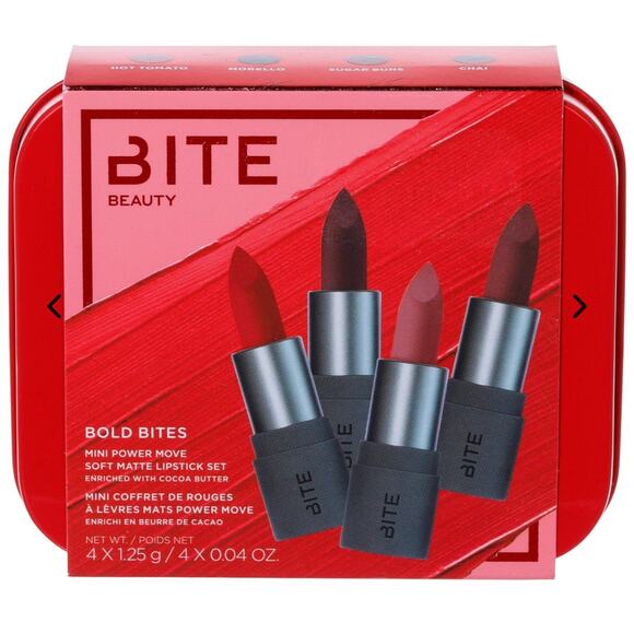 Bite Beauty Makeup Bold Bites Mini Power Move Soft Matte Lipstick Set*New in box - Picture 1 of 3